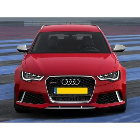 Bon Plan CALANDRE LOOK RS6 AUDI A6 4G (11-14) - FINITION NOIR CONTOUR CHROME