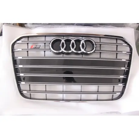 Dernier Modèle CALANDRE LOOK S6 AUDI A6 4G (11-14) - FINITION NOIR CONTOUR CHROME