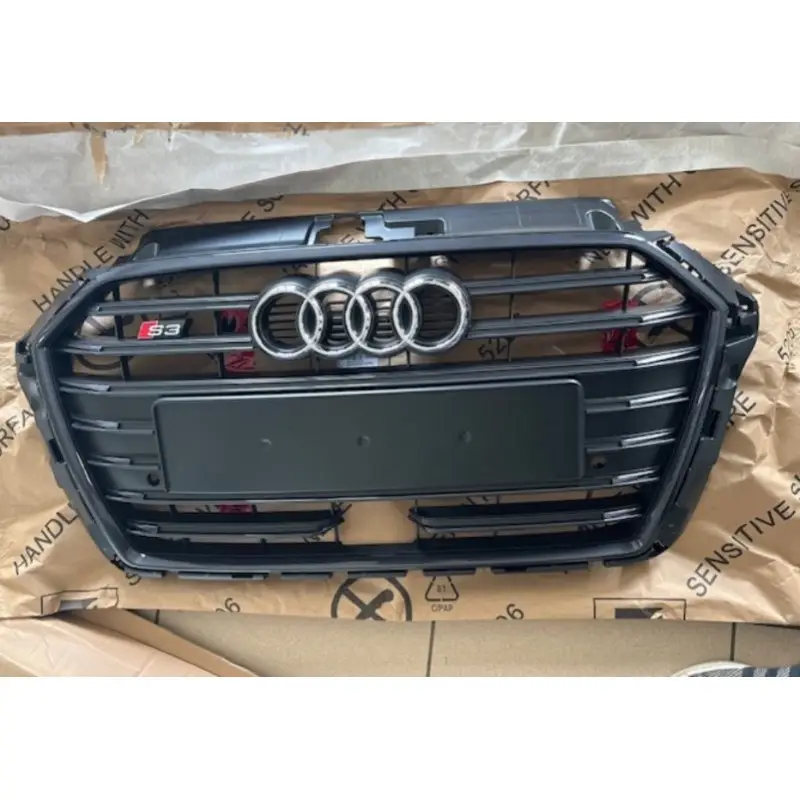 Offre Du Jour CALANDRE LOOK S3 - ORIGINE AUDI POUR AUDI A3 8V S3 8V (16-20) - FINITION NOIR - AVEC ACC