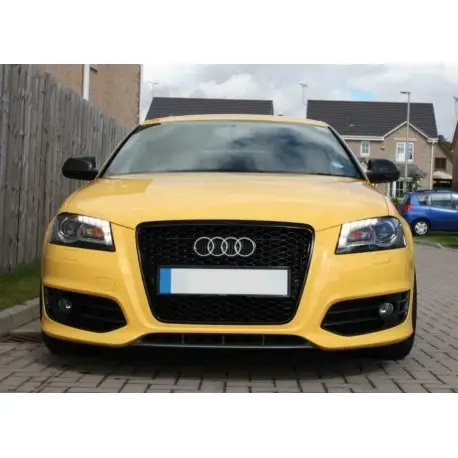 CALANDRE LOOK RS3 AUDI A3 8P S3 8P (08-12) - FINITION FULL BLACK BRILLANT NOIR CONTOUR NOIR Must-Have