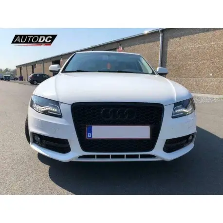 Meilleur Choix CALANDRE LOOK RS4 AUDI A4 8K B8 S4 (08-12) - FINITION NOIR CONTOUR NOIR