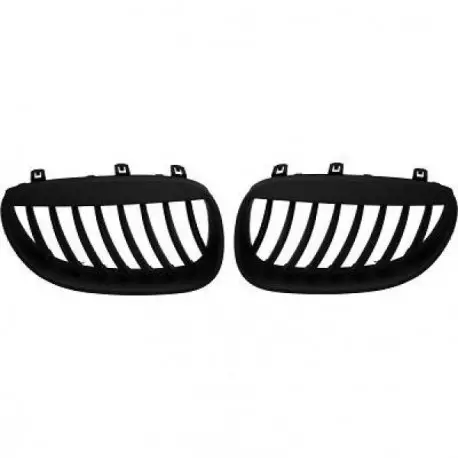 SET CALANDRE NOIR MAT - GRILLE BMW SÉRIE 5 E60 - E61 (03-10) BERLINE - TOURING - MOD1 Prix Réduit