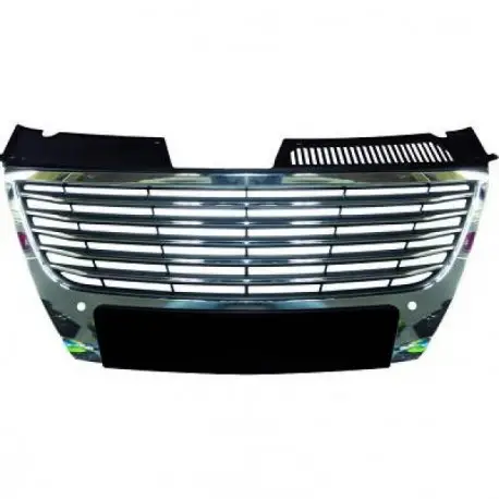 Expédition Rapide CALANDRE SANS SIGLE POUR TOUTES VW PASSAT 3C B6 (05-10) - FINITION : CHROME - NOIR / POUR PDC