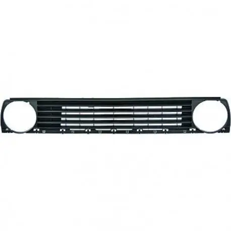 Expédition Rapide CALANDRE 2 PHARES SANS SIGLE VW GOLF 2 (83-91) - FINITION NOIR