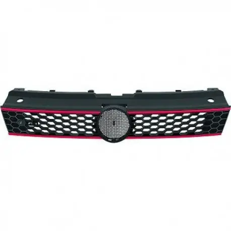 CALANDRE LOOK GTI POUR TOUTES VW POLO 6R (09-14) - FINITION : GTI - LISERET ROUGE Livraison Gratuite