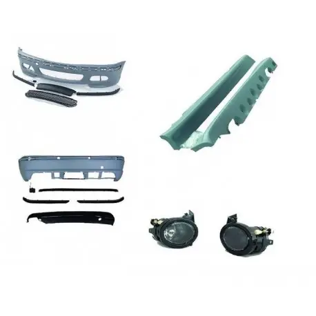 KIT COMPLET LOOK PACK M BMW SÉRIE 3 E46 BERLINE 5 PORTES (98-05) - PARE CHOC AVANT - ARRIÈRE - BAS DE CAISSE Expédition Rapide