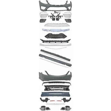 Prix Réduit KIT COMPLET LOOK S63 / S65 AMG POUR MERCEDES CLASSE S W222 (13-18) - AVEC GRILLES - LED FEUX DE JOUR INCLUS - DIFFUSEUR - BAS DE