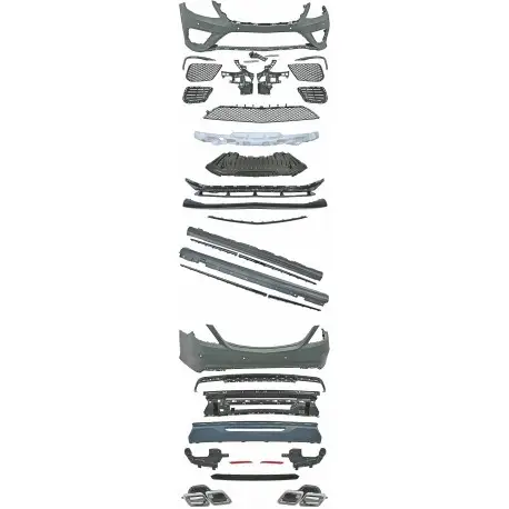 KIT COMPLET LOOK S63 / S65 AMG POUR MERCEDES CLASSE S W222 (13-18) - AVEC GRILLES - LED FEUX DE JOUR INCLUS - DIFFUSEUR - BAS DE Nouvel Arrivage