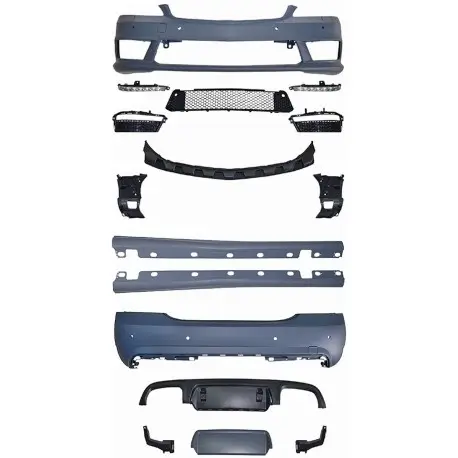 Offre Du Jour KIT COMPLET LOOK S65 AMG POUR MERCEDES CLASSE S W221 FACELIFT (11-13) - AVEC GRILLES - LED FEUX DE JOUR INCLUS - DIFFUSEUR