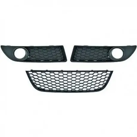 Pas Cher SET DE 3 GRILLES NID D'ABEILLES PARE CHOCS STANDARD VW POLO 9N3 (05-09) - LOOK GTI