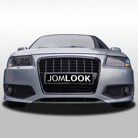 PARE-CHOCS AVANT JOM POUR AUDI A3 8L (96-03) SPORT LOOK, AVEC CALANDRE NOIRE ET SUPPORTS POUR FEUX ANTIBROUILLARD Retour Gratuit