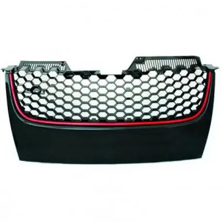 CALANDRE SANS INSIGNE LOOK GTI - ROUGE VW GOLF 5 - POUR PARE CHOC GTI / GT / JETTA Commande En Gros