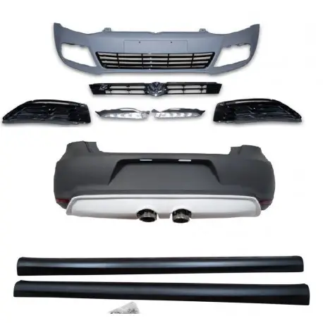 KIT LOOK R20 COMPLET - PARE CHOC AVANT + PARE CHOC ARRIÈRE + BAS DE CAISSE VW POLO 6R (09-14) - 3/5 PORTES - ABS - COMPLET Bon Marché