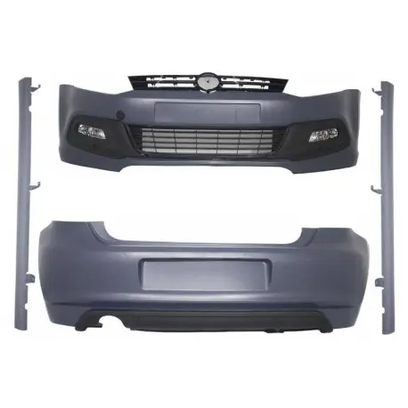 Nouvel Arrivage KIT R-LINE COMPLET - PARE CHOC AVANT + PARE CHOC ARRIÈRE + BAS DE CAISSE VW POLO 6R (09-14) + VW POLO 6C (14-17)