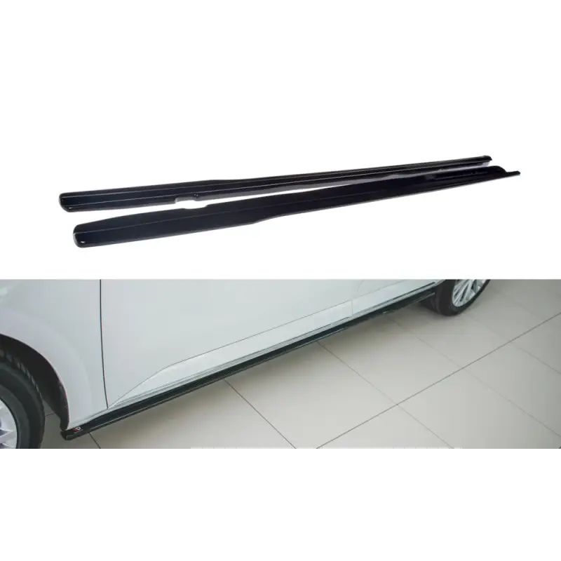 Promotion Saisonnière SET DES DIFFEUSEUR DES BAS DE CAISSE SKODA SUPERB MK3 FL - MAXTON DESIGN - FINITION NOIR BRILLANT