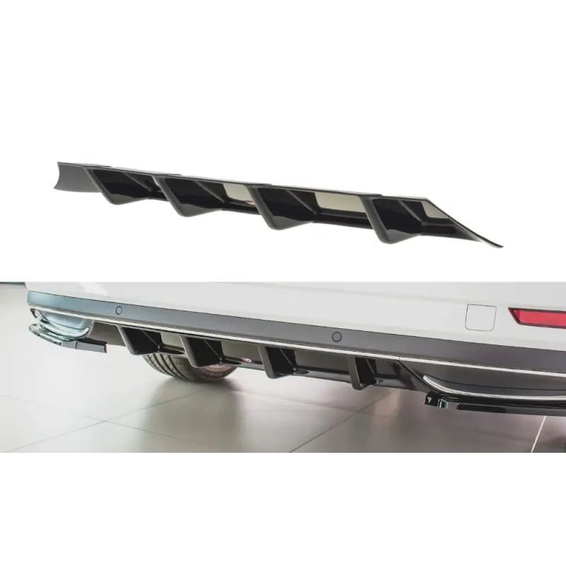 Produit De Marque RAJOUT DU PARE-CHOCS ARRIERE SKODA SUPERB MK3 FL - MAXTON DESIGN - FINITION NOIR BRILLANT