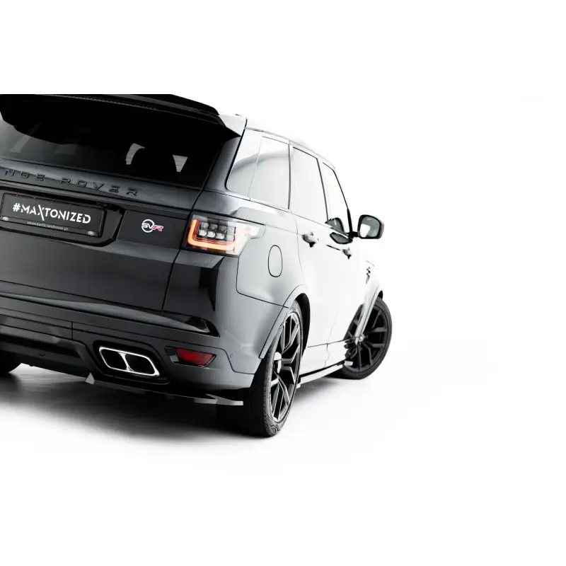 LAMES DE PARE-CHOCS ARRIÈRE LATÉRALES LAND ROVER RANGE ROVER SVR MK2 FACELIFT - MAXTONDESIGN - FINITION NOIR BRILLANT Offre Limitée