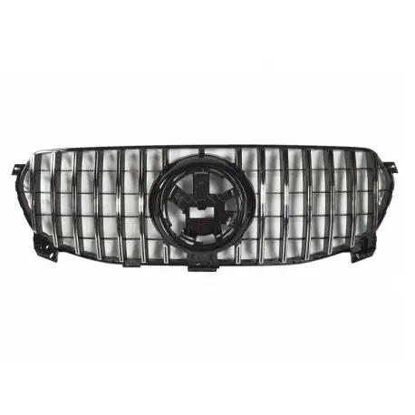 GRILLE DE CALANDRE LOOK GT - GTR PANAMERICANA POUR MERCEDES CLASSE GLE SUV W167 + COUPE C167 STANDARD (20-23) - NOIR CHROME Quantité Limitée