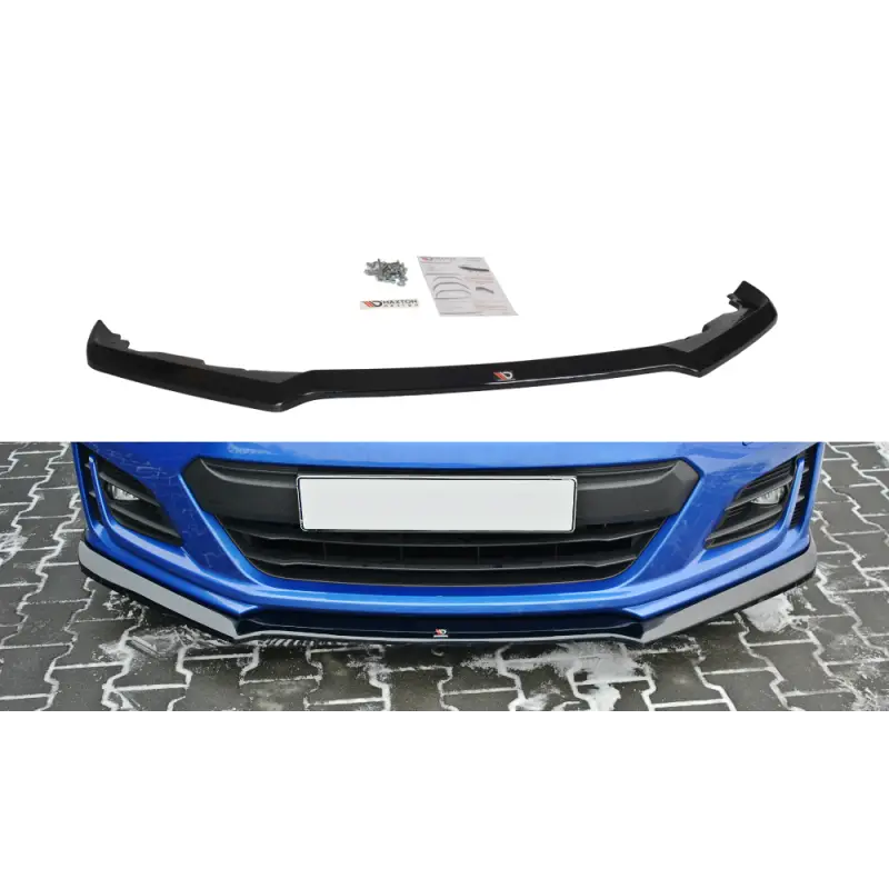 LAME DU PARE-CHOCS AVANT - SPLITTER V.3 SUBARU BRZ FACELIFT - MAXTON DESIGN - FINITION NOIR BRILLANT Jusqu’à Épuisement Des Stocks