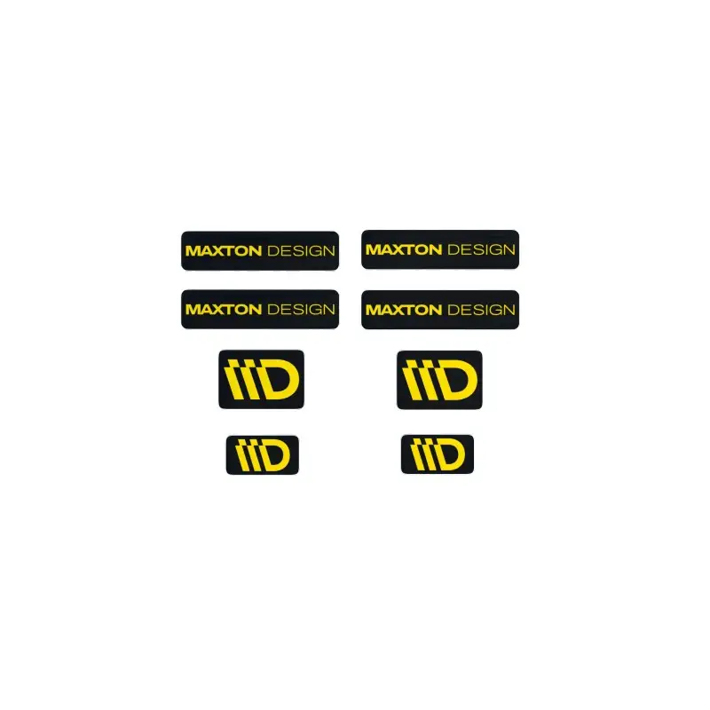 ENSEMBLE D'AUTOCOLLANTS 3D NOIR ET JAUNE MAXTON DESIGN - MAXTONDESIGN Remise