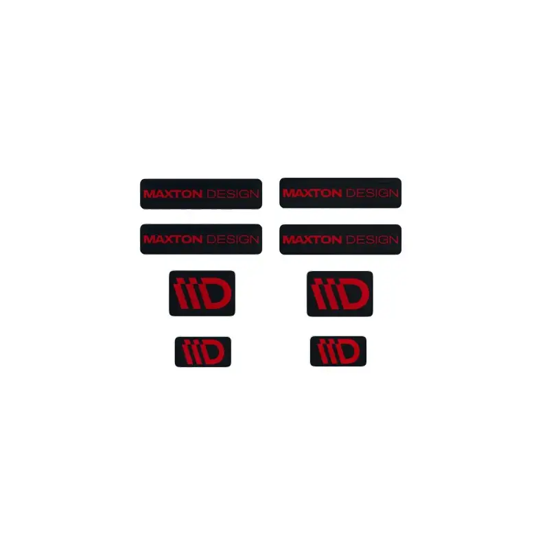 ENSEMBLE D'AUTOCOLLANTS 3D NOIR ET ROUGE MAXTON DESIGN - MAXTONDESIGN Authentique