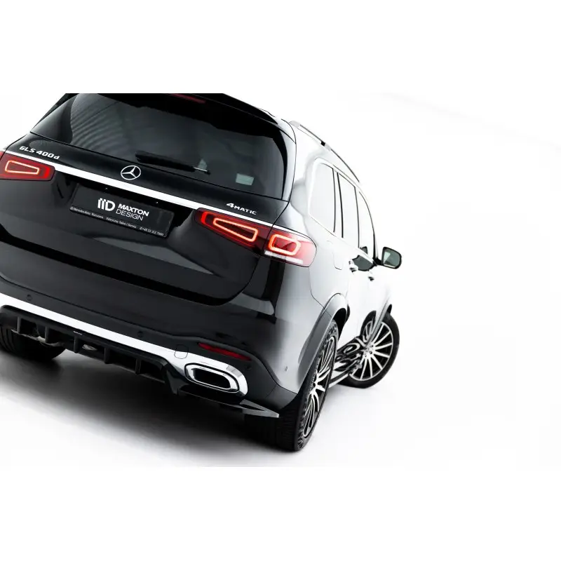 Expédition Rapide ARRIERE SPLITTER (AVEC UNE BARRE VERTICALE) V.2 MERCEDES-BENZ GLS AMG-LINE X167 - MAXTONDESIGN - FINITION NOIR BRILLANT