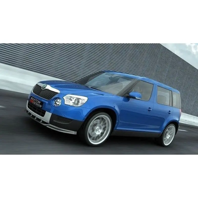 Populaire LAME DE PARE-CHOCS AVANT SKODA YETI - MAXTON DESIGN - FINITION NOIR BRILLANT