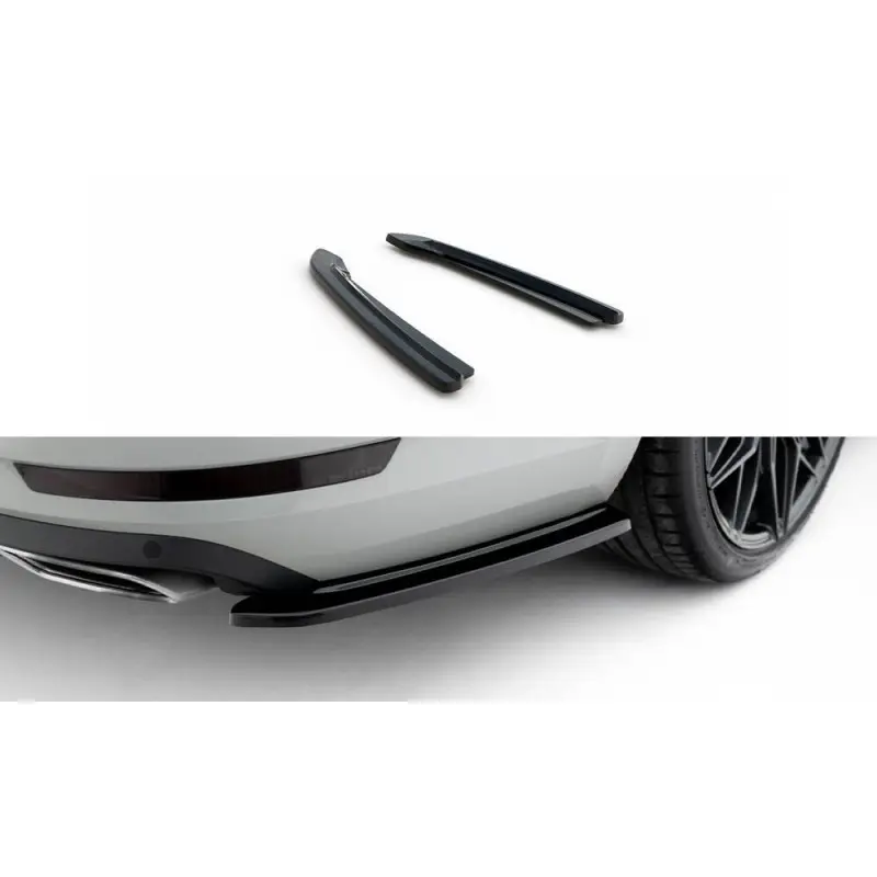 Populaire LAME DU PARE CHOCS ARRIERE SKODA SUPERB III - MAXTON DESIGN - FINITION NOIR BRILLANT