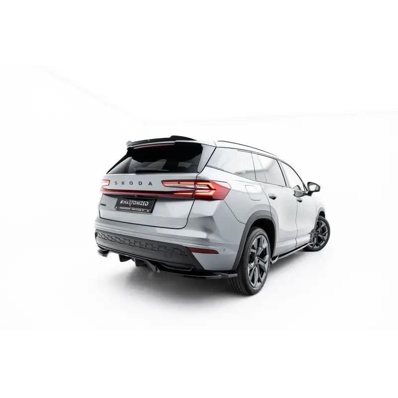 Vente Directe ARRIERE SPLITTER (AVEC UNE BARRE VERTICALE) SKODA KODIAQ SPORTLINE MK2 - MAXTONDESIGN - FINITION NOIR BRILLANT