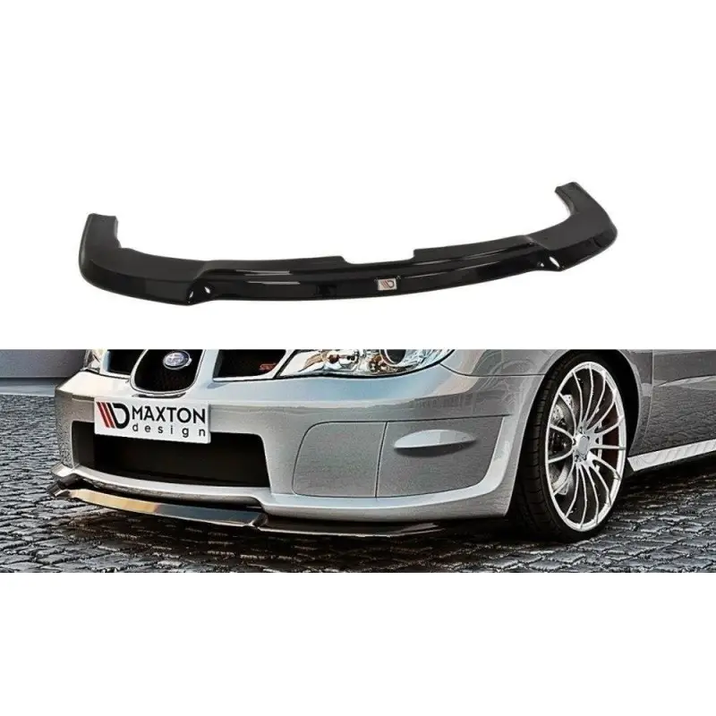 LAME - SPLITTER SUBARU IMPREZA WRX STI (HAWKEYE) - MAXTON DESIGN - FINITION NOIR BRILLANT Nouvel Arrivage