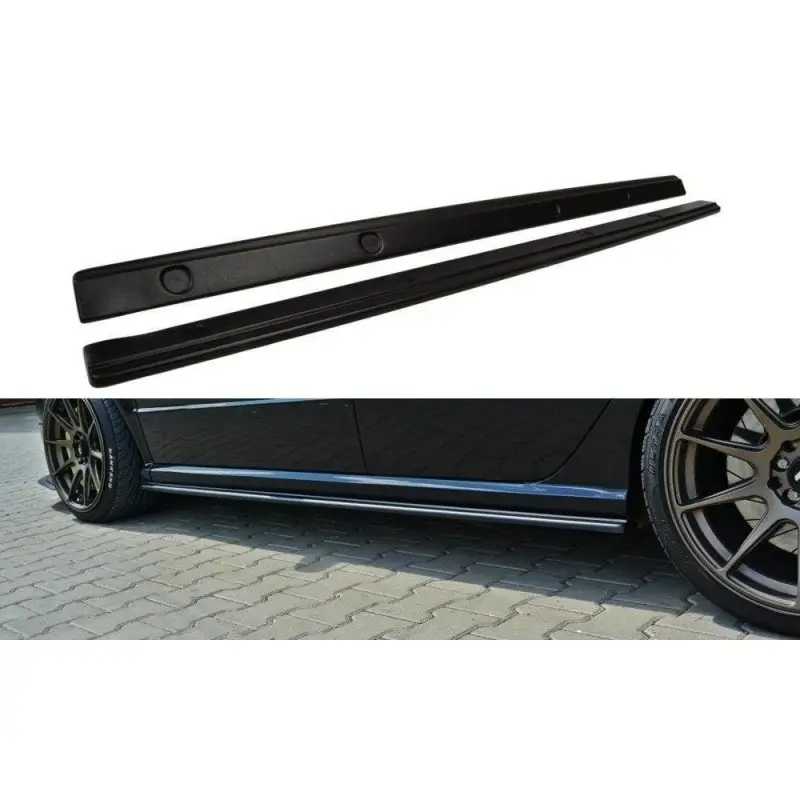 Offre Limitée RAJOUTS DES BAS DE CAISSE POUR SKODA FABIA I RS - MAXTON DESIGN - FINITION NOIR BRILLANT