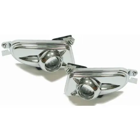 Petit Prix SET DE FEU ANTIBROUILLARD DESIGN MERCEDES CLASSE CLK W208 (97-02) & E W210 (99-02) & SLK R170 (96-04) - TRANSPARENT/CHROME - LEN
