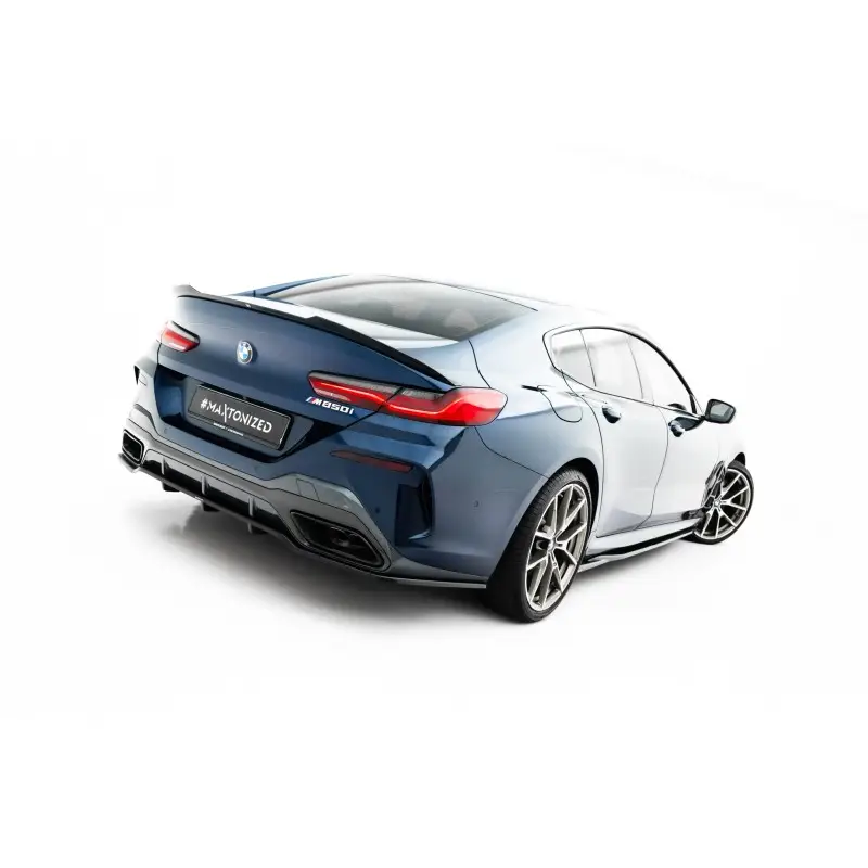 ARRIERE SPLITTER (AVEC UNE BARRE VERTICALE) BMW 8 GRAN COUPE M-PACK G16 - MAXTONDESIGN - FINITION NOIR BRILLANT Vente Flash