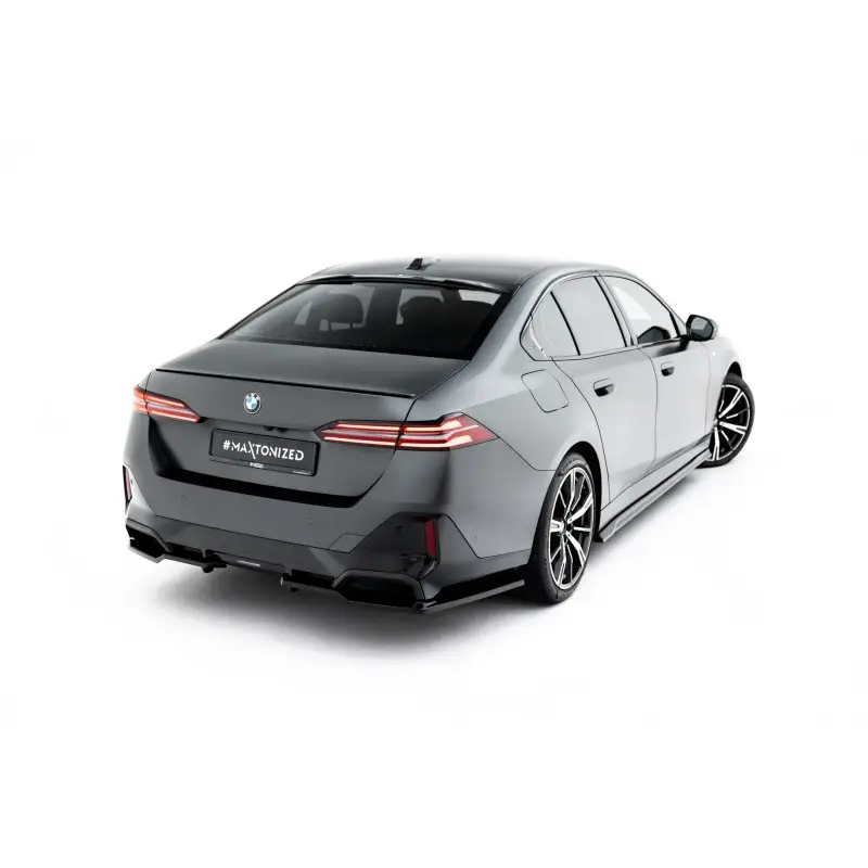 Meilleure Vente ARRIERE SPLITTER (AVEC UNE BARRE VERTICALE) V.2 BMW 5 / I5 M-PACK SEDAN / TOURING G60 / G61 - MAXTONDESIGN - FINITION NOIR BRILLANT