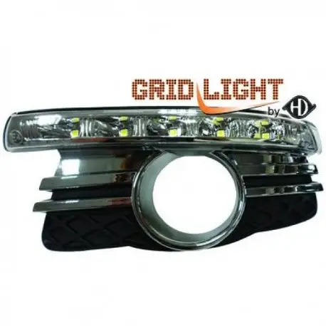 SET DE DEUX GRILLES AVEC LED DE PARE-CHOCS AVANT MERCEDES CLASSE C W204 (07-11) AVANTGARDE Super Prix