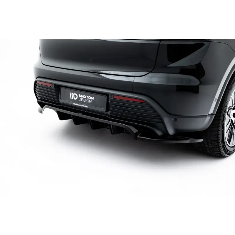ARRIERE SPLITTER (AVEC UNE BARRE VERTICALE) PORSCHE MACAN EV MK1 - MAXTONDESIGN - FINITION NOIR BRILLANT Certifié
