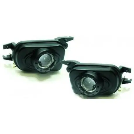Nouvelle Collection SET DE 2 PHARE ANTIBROUILLARDS MERCEDES CLASSE C W203 (00-07) - NOIR - AVEC LENTILLE - PARE-CHOCS STANDARD