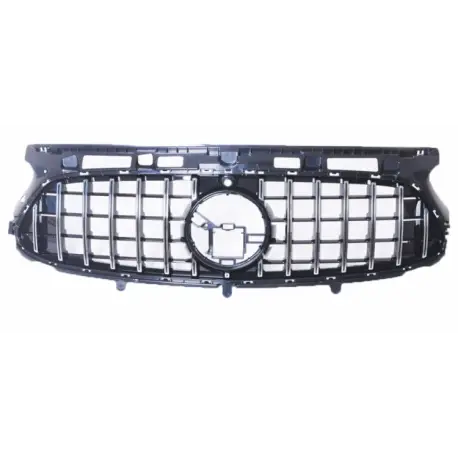 Solde GRILLE DE CALANDRE LOOK GT - GTR PANAMERICANA POUR MERCEDES CLASSE GLA H247 (20-23) - NOIR-CHROME - POUR PACK AMG