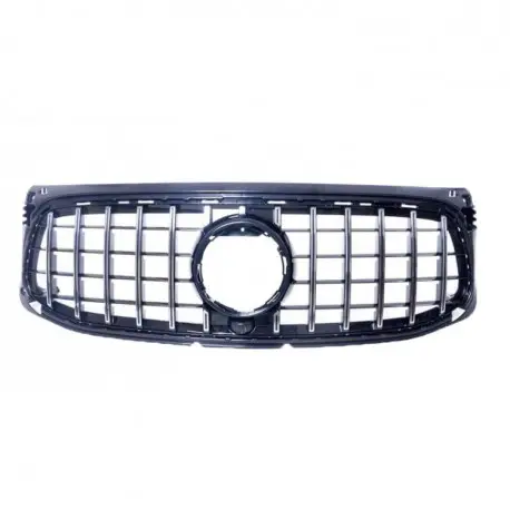 Promotion GRILLE DE CALANDRE LOOK GT - GTR PANAMERICANA POUR MERCEDES CLASSE GLB SUV X247 (19-23) - NOIR-CHROME - POUR PACK AMG
