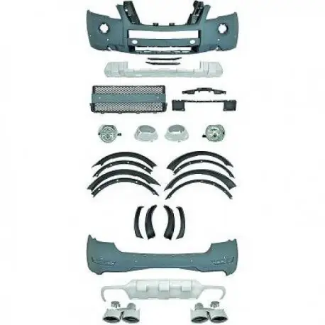 KIT COMPLET LOOK ML 63AMG MERCEDES CLASSE M / ML W164 (08-11) LOOK AMG - A PEINDRE - AVEC FEUX ANTI BROUILLARD ET EMBOUTS - ELAR Authentique