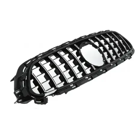 Top Vente CALANDRE LOOK GT-R PANAMERICANA MERCEDES CLASSE E FACELIFT W213 C238 E63 NOIR - CHROME (20-23) - POUR PACK AMG