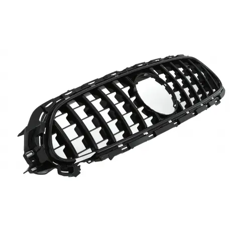 CALANDRE LOOK GT-R PANAMERICANA MERCEDES CLASSE E FACELIFT W213 C238 E63 NOIR BRILLANT (20-23) - POUR PACK AMG Produit De Marque