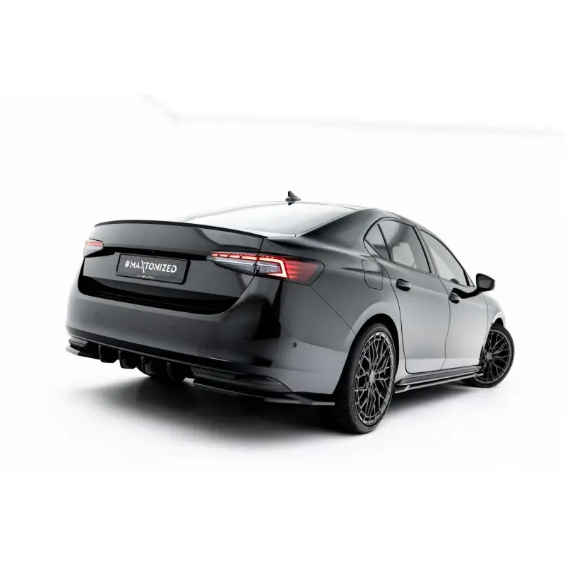 Dernier Modèle DIFFUSEUR ARRIÈRE COMPLET SKODA SUPERB SPORTLINE MK4 - MAXTONDESIGN - FINITION NOIR BRILLANT