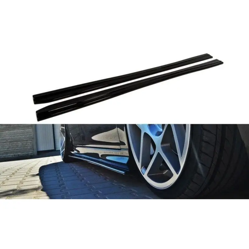 Solde RAJOUTS DES BAS DE CAISSE POUR SAAB 9-3 TURBO X- AERO FACELIFT - MAXTON DESIGN - FINITION NOIR BRILLANT