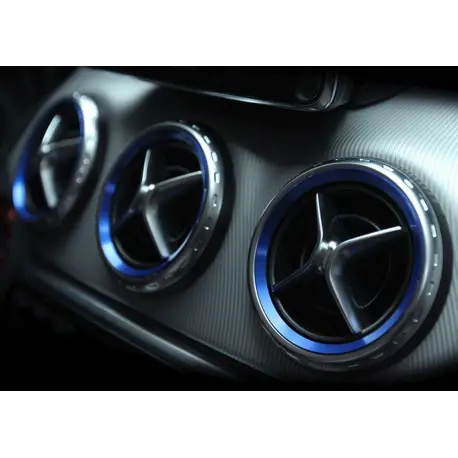 ANNEAUX DÉCORATIFS CADRE VENTILATION BUSES DE VENTILATION AMG OPTIK BLAU POUR MERCEDES A B CLA ET GLA Haute Qualité