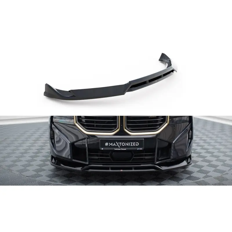 Marque LAME DU PARE-CHOCS AVANT V.1 BMW XM G09 - MAXTONDESIGN - FINITION NOIR BRILLANT