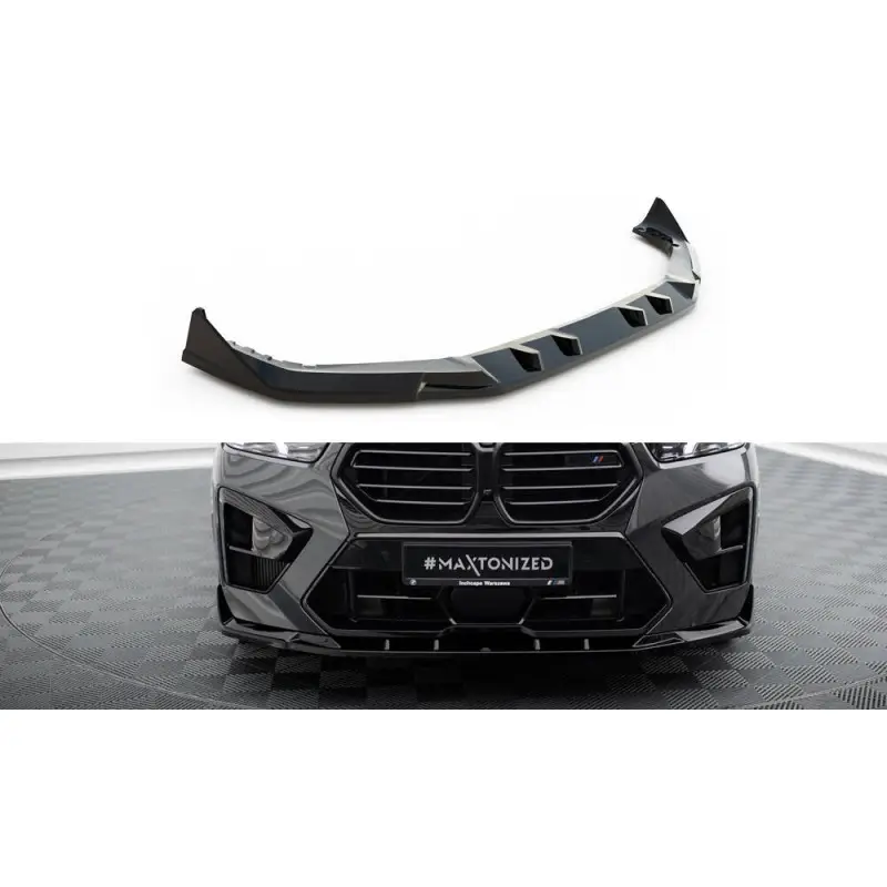Marque LAME DU PARE-CHOCS AVANT V.2 BMW X5 M F95 FACELIFT - MAXTONDESIGN - FINITION NOIR BRILLANT