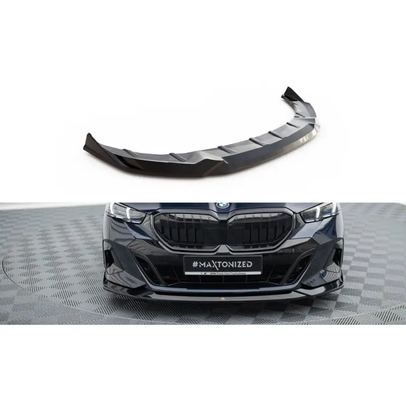 LAME DU PARE-CHOCS AVANT V.2 BMW 5 M-PACK G60 - MAXTONDESIGN - FINITION NOIR BRILLANT Super Prix