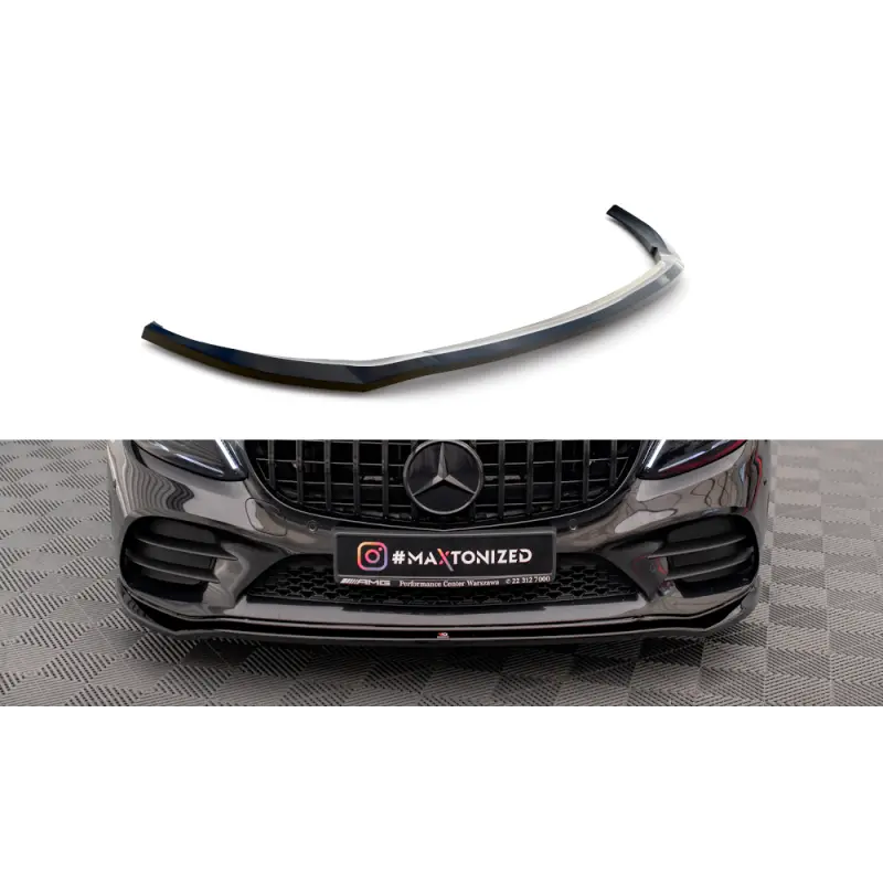 Vente Directe LAME DU PARE-CHOCS AVANT V.1 MERCEDES-BENZ C AMG LINE / C43 AMG SEDAN / COUPE W205 / C205 FACELIFT - MAXTONDESIGN - FINITION NOI