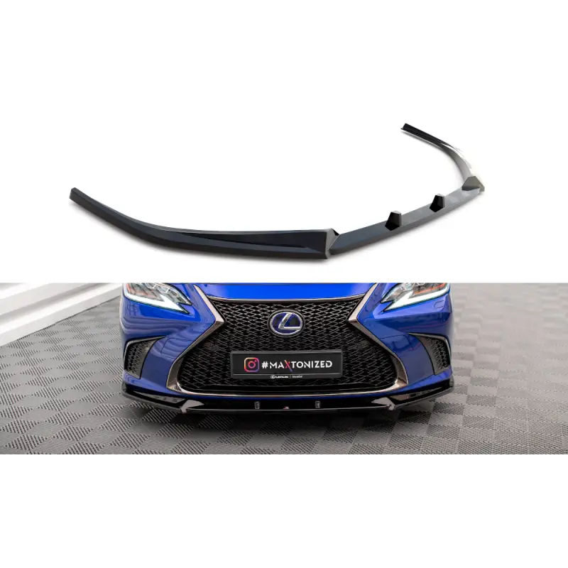 Vente Flash LAME DU PARE-CHOCS AVANT V.2 LEXUS ES F SPORT MK7 - MAXTONDESIGN - FINITION NOIR BRILLANT